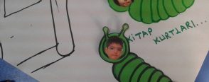 Kütüphaneler Haftası kitap kurtları sanat etkinliği örneği