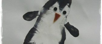 Ayak baskısından penguen :)
