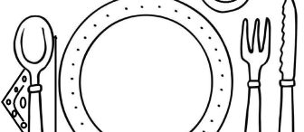 Sofrada görgü kuralları boyama sayfası etkinliği