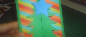 Çam Ağaçlı Yeni Yıl Kartı(kalıplı)